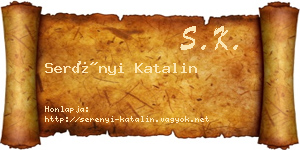 Serényi Katalin névjegykártya