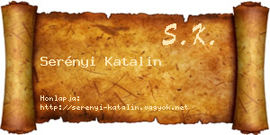 Serényi Katalin névjegykártya