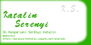 katalin serenyi business card